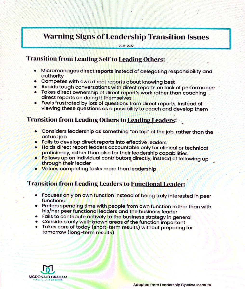 There can often be leadership transition issues and it’s important to be aware of the warning signs to help work through these issues.