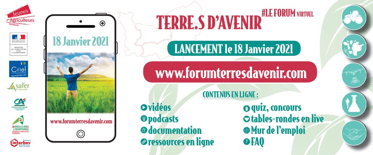 Conference de presse virtuelle pour annoncer le lancement de notre Forum des métiers Terre.s d'avenir le 18 janvier prochain en version dématérialisée. A votre agenda!