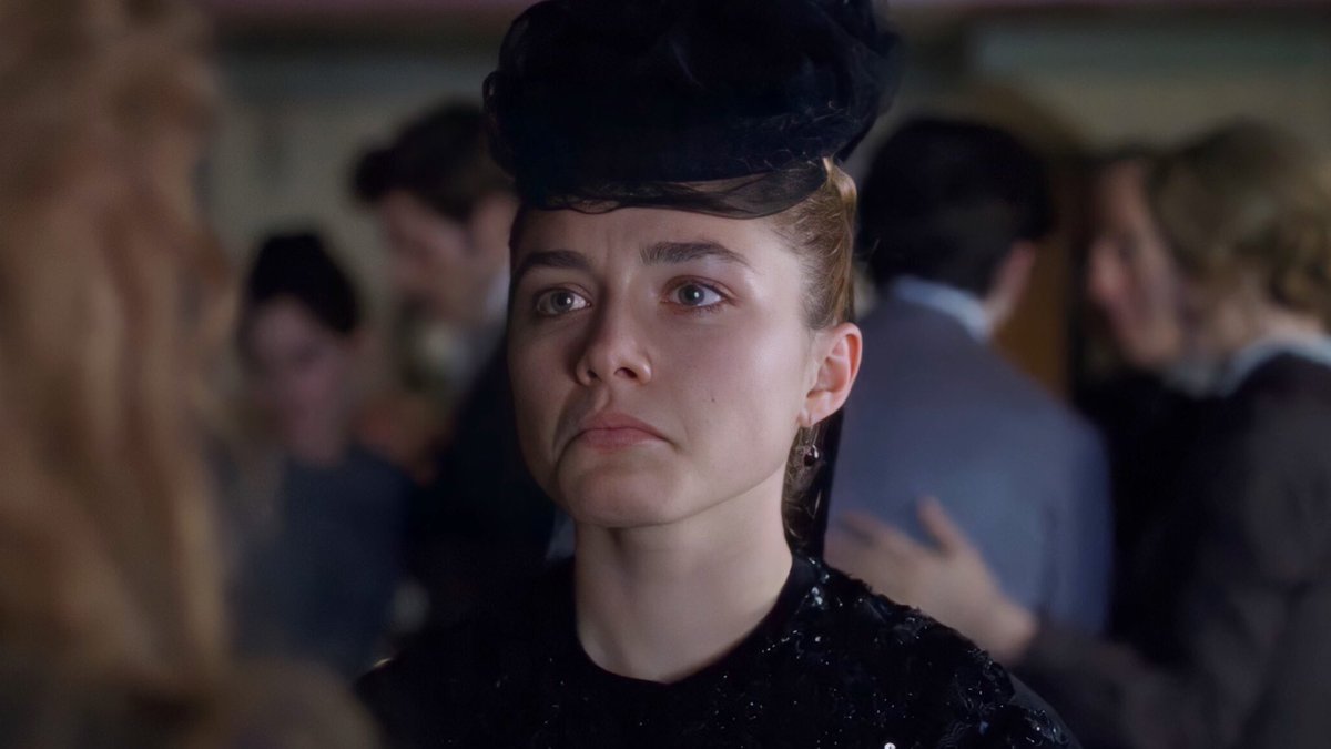 bestofpugh's tweet photo. you know the acting will be excellent when florence pugh goes ☹️ https://t.co/N48YoQx9Aj