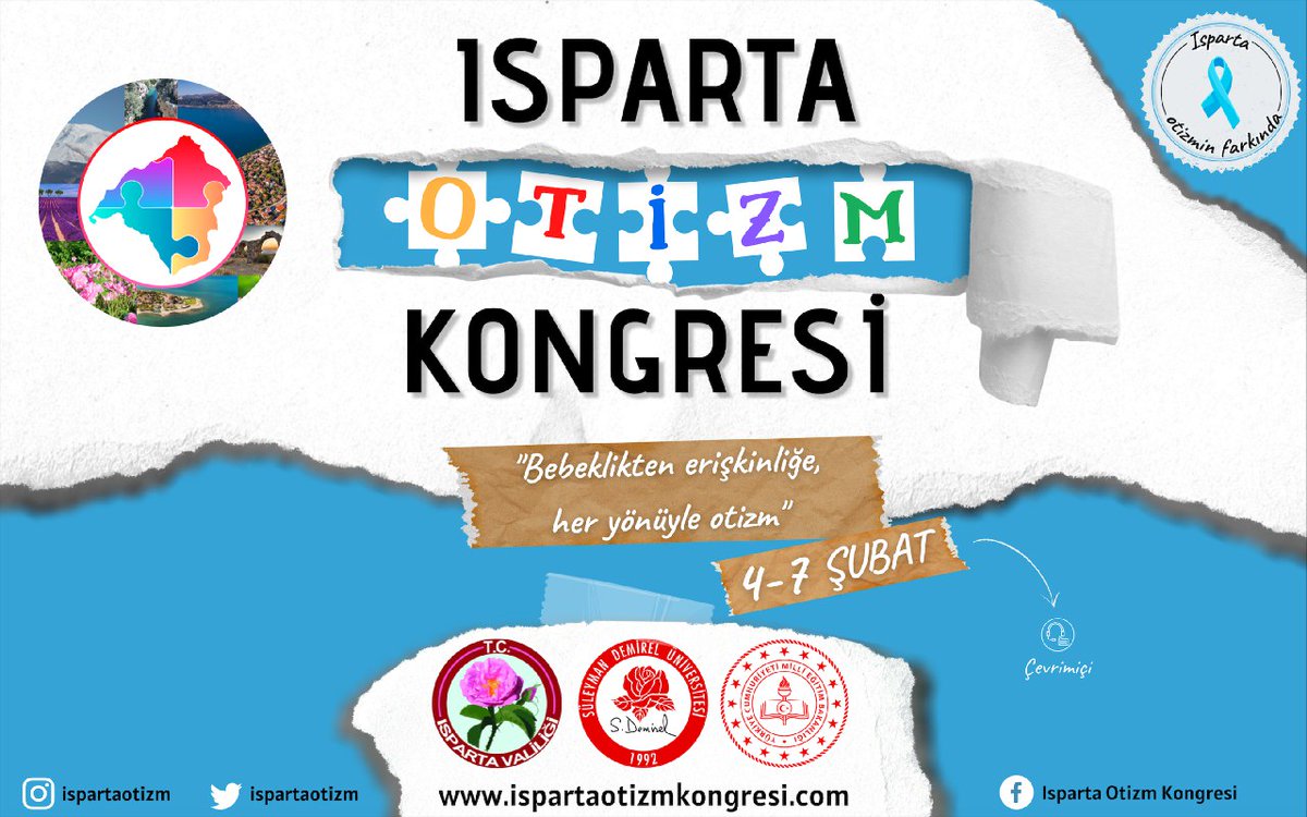 IspartaOtizm's tweet photo. Çevrim içi "Isparta Otizm Kongresi" 4-7 Şubat 2021'de.
Detaylar ve kayıt için https://t.co/E1Ei68i6Ma adresini ziyaret edebilirsiniz.
#ıspartaotizmkongresi @ziyaselcuk @safran1958 @mehmetnezirg @oseymenoglu61 @dbomeryilmaz @crsumt @fevzigcluu https://t.co/LlUX3yTBBW
