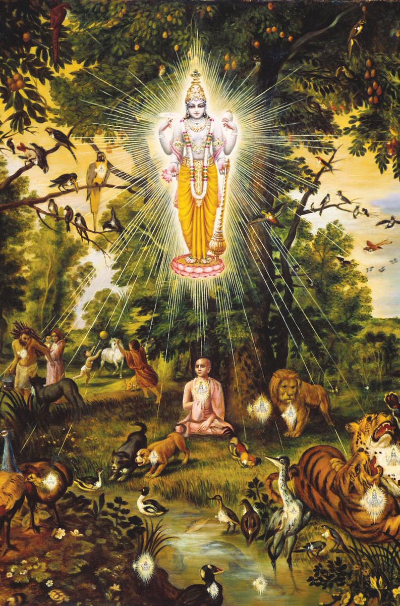 Upon That which in animals, man and the Deities is, as the inner “I” or Ego clearly perceived to be present Upon That Light by which the mind, senses and body instruments are enlivened, though in themselves inert