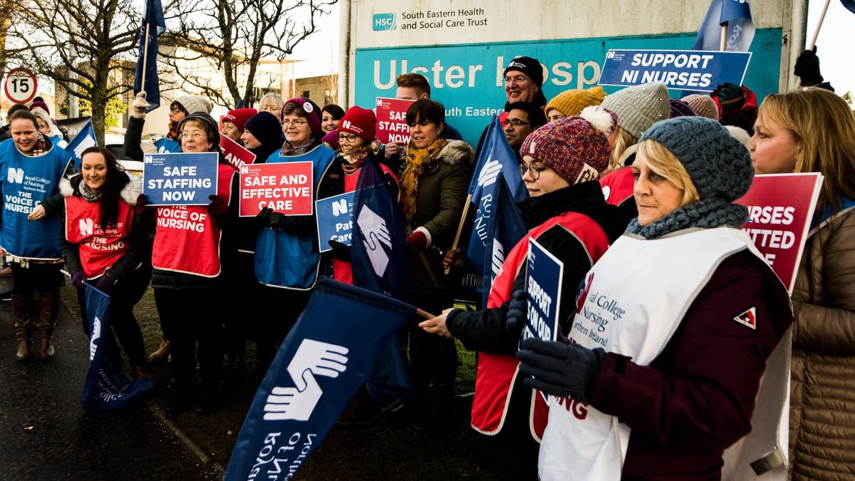 richardjcorbett's tweet photo. This photo was taken exactly one year ago! Little did we know these caregivers/healers, who were standing on a roadside on a cold January afternoon, begging to be treated a little better, would become the ones we so relied on through this pandemic! 
#SupportOurNurses  #COVID19 https://t.co/QqdD5iMZA2