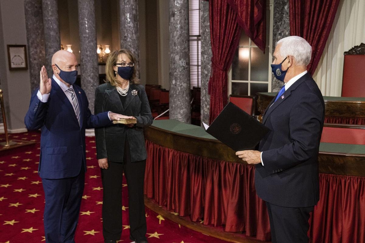 And  @CaptMarkKelly, the military man who hated politics, stepped forward to run for and serve in the U.S. Senate, placing his hand to swear on a Bible that under different circumstances he instead would have been holding for his wife