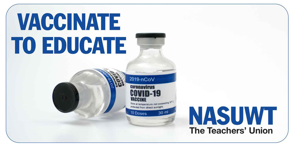 NASUWT's tweet photo. Today the NASUWT is formally launching our ‘Vaccinate to Educate’ campaign-calling for all teachers and education staff to be prioritised for the coronavirus vaccine to save lives and help get children back to school #vaccinate2educate https://t.co/LCOTL8XxQx