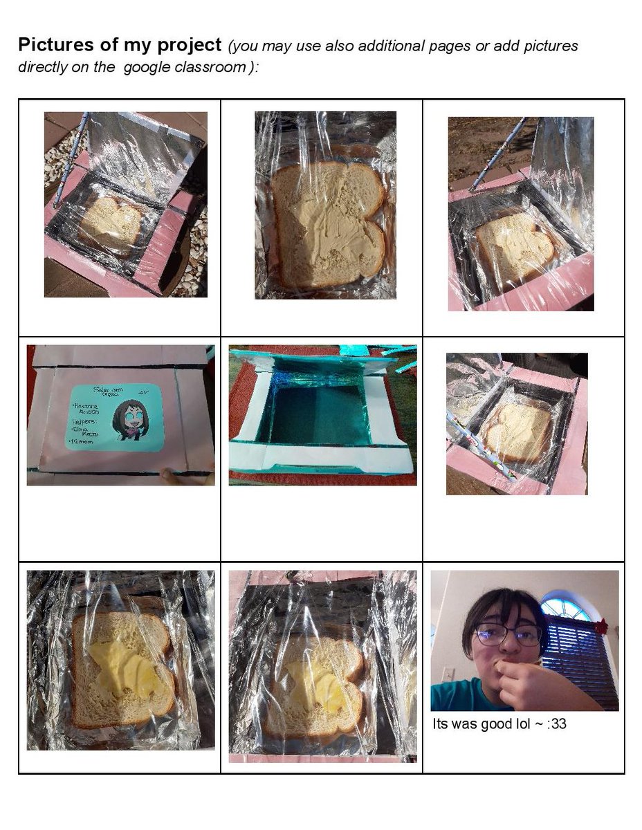 Roxanne Anciso and Elina Kretz made a #solaroven for science! Check it out! #VernonWLA #HCISDproud