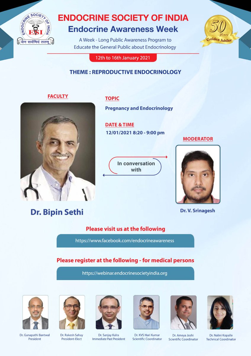 IndiaESI's tweet photo. #hormones #health #endocrineawarenessweek #webinar 
#goldenjubilee #education #endotwitter

Register Now by Visiting https://t.co/Mjkol7AypE 

@AskDrShashank @DrAmbrishMithal @KapoorNitinDr @jmuthukrishnan @KopalleNalini @belindageorge @dr_parjeet @DrSatyavaniendo @soumikgoswami https://t.co/IiSqufVnJy