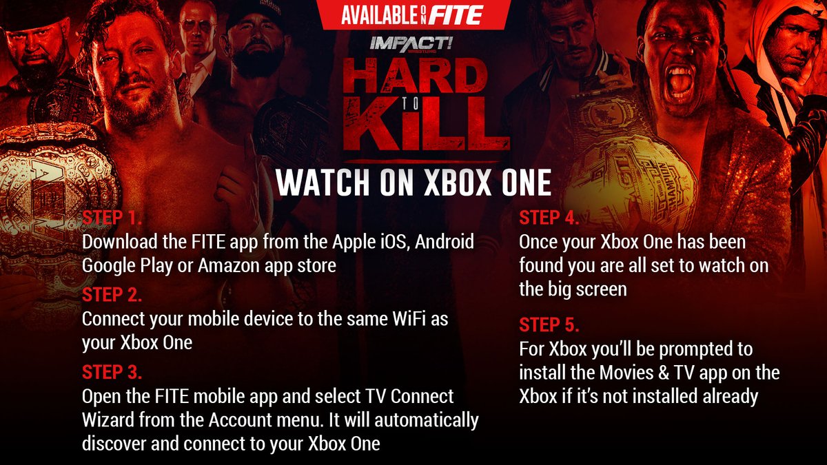 Triller_TV's tweet photo. New to #FITE? 🆕
Looking for @IMPACTWRESTLING #HardToKill?🔍

We make it quick and easy on how to order using YOUR FAVORITE DEVICE.

Follow these simple instructions and you'll be enjoying the biggest #wrestling PPV in NO TIME!

🔥 https://t.co/PN4uzDz9hh https://t.co/TFVB9jlQvn