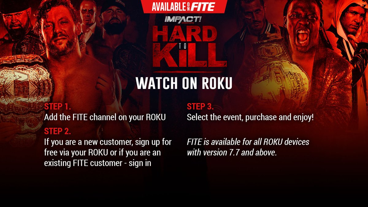 Triller_TV's tweet photo. New to #FITE? 🆕
Looking for @IMPACTWRESTLING #HardToKill?🔍

We make it quick and easy on how to order using YOUR FAVORITE DEVICE.

Follow these simple instructions and you'll be enjoying the biggest #wrestling PPV in NO TIME!

🔥 https://t.co/PN4uzDz9hh https://t.co/TFVB9jlQvn