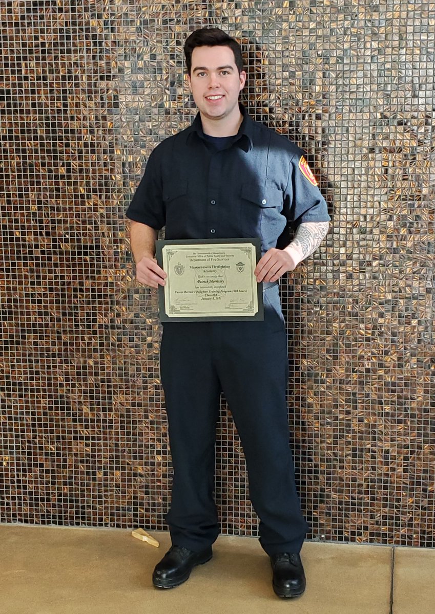 CambridgeMAFire's tweet photo. Congrats to FFOP (Firefighter on Probation) Patrick Morrissey on his graduation today from the 10-week @MassDFS MA Firefighting Academy #Recruit #Class288. He is now nationally certified as a FF I/II.
JOB WELL DONE!
FFOP Morrissey will be assigned to Ladder 3 in Lafayette Square. https://t.co/I0NsNg0qNx