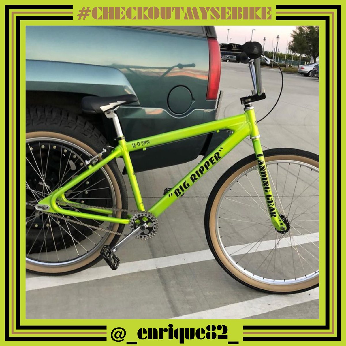 sebikes's tweet photo. You might need sunglasses for this “#shockeryellow” Big Ripper from @_enrique82_! 😎 This is a beauty! #checkoutmysebike #sebikes #bmxbike #bmx #bmxlife #sebikeslife #29er https://t.co/31HkFCz53V
