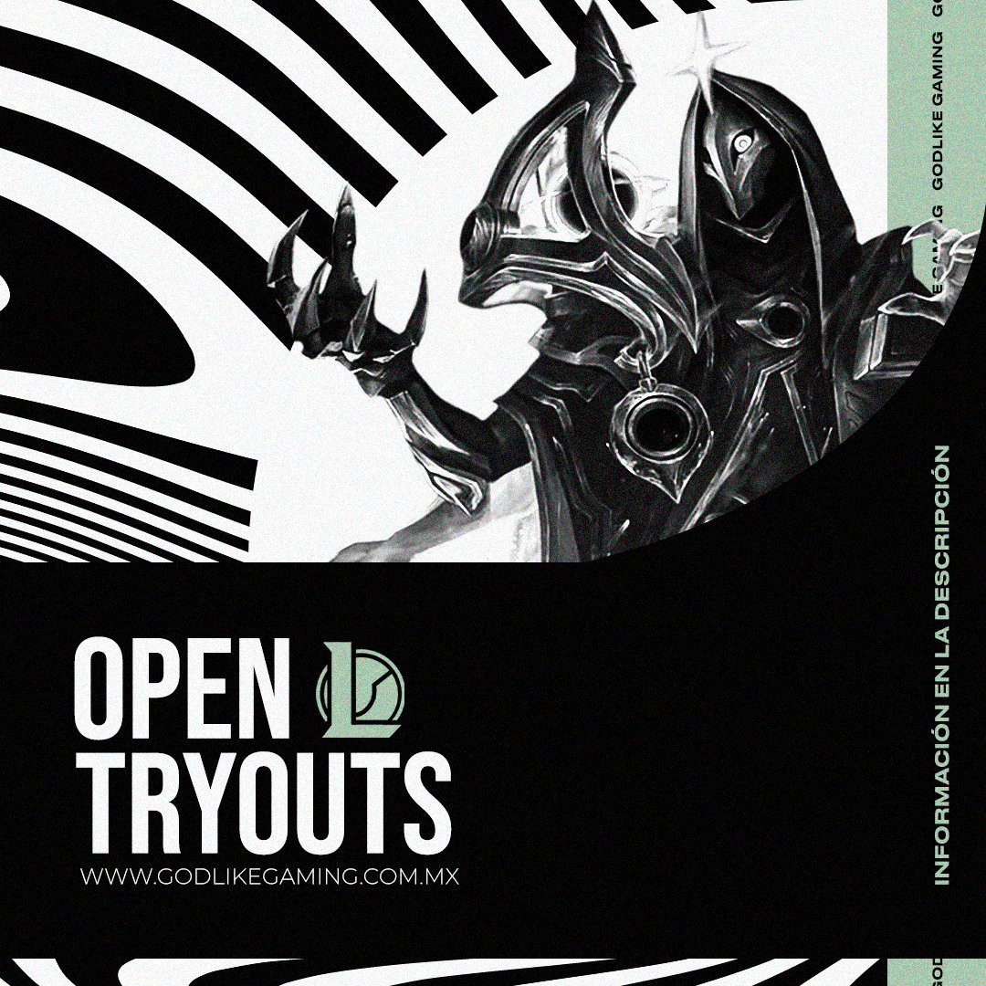 Open Tryouts Latinoamérica Norte #leagueoflegends.

☑️ Master +
☑️ Disponible de 19:00 PM 🇲🇽 +
☑️ 16 años +
☑️ Mexicano de preferencia 🇲🇽
☑️ Buena actitud.
☑️ Buen internet.

Formulario: forms.gle/UWp5u3TFqHPnHg….