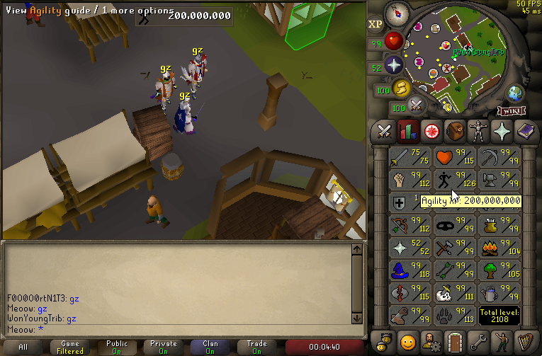 Meow_OSRS's tweet photo. 200m agi
really sad about losing this one, dunno wtf is the next afk skill https://t.co/wJFIAPfvio