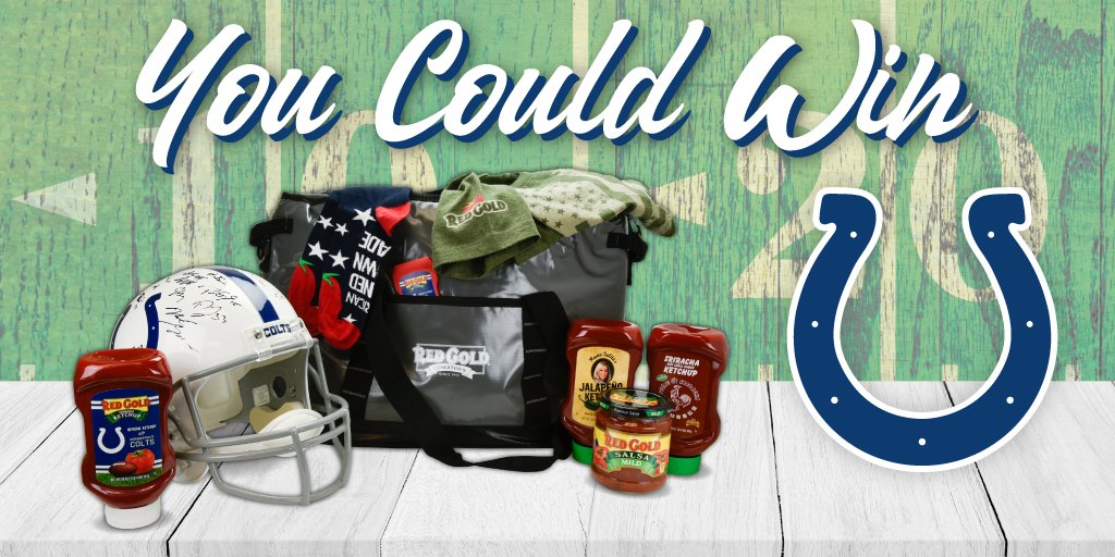 RedGoldTomatoes's tweet photo. GIVEAWAY🎉 Follow us &amp; retweet for a chance to win an Autographed Indianapolis Colts Helmet and Game Day Cooler Bag packed with Red Gold swag and products! Giveaway closes 1/9/21 at 12:00PM ET. One winner will be direct messaged. Check our FB &amp; IG  for more chances to win! https://t.co/kIJpwUxTqw