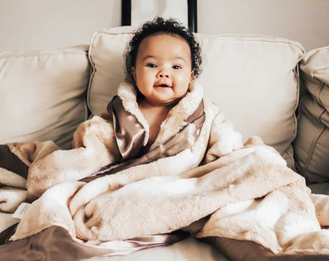 little giraffe posh mink baby blanket