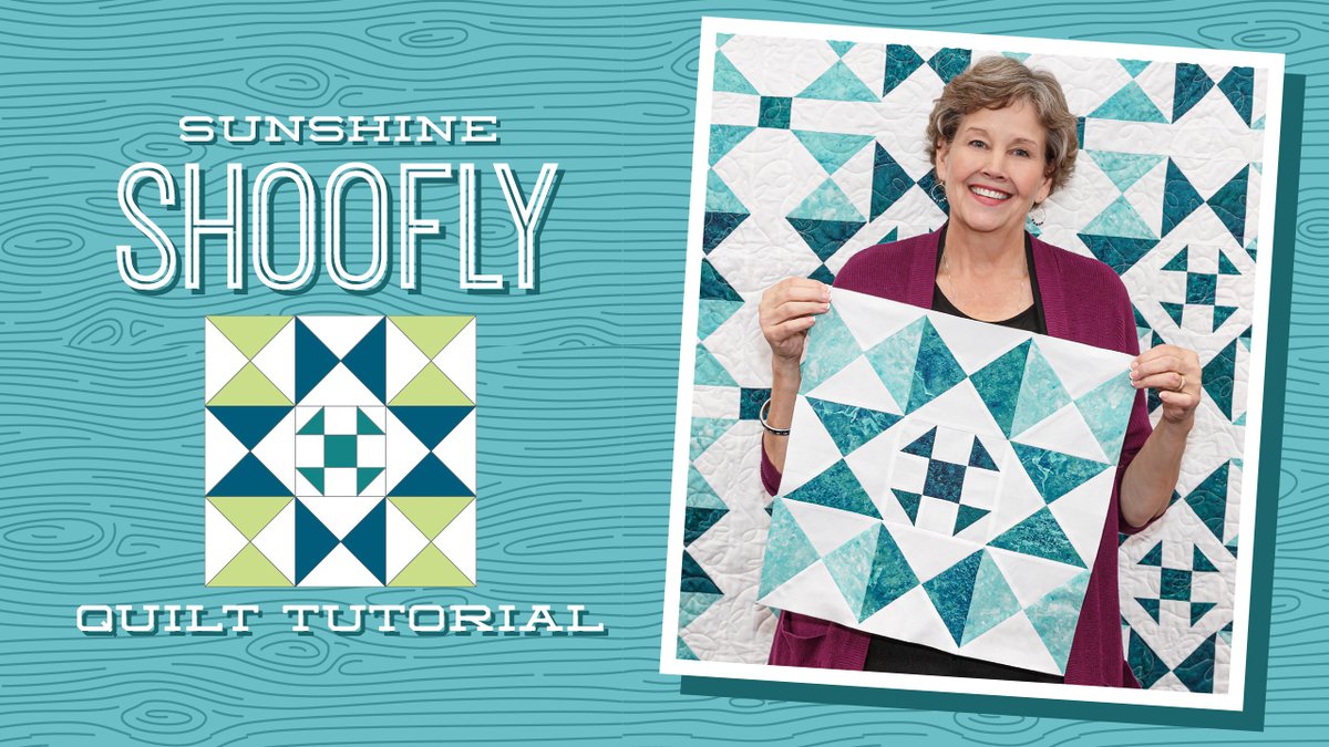 Let the sunshine in with Jenny's latest tutorial for the Sunshine Shoofly quilt, built with a combination of hourglass and shoofly blocks that come together easily for an instant classic. Watch now: bit.ly/35gKFDI