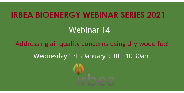 IrishBioenergy's tweet photo. NEXT WEEK Webinar 14: Addressing Air Quality concerns using dry wood. Noel Gavigan IrBEA Executive @IrishBioenergy will discuss IrBEA proposals to regulate wood fuels as a mechanism to eliminate wet wood from the marketplace to address air quality issues. https://t.co/je7qqf0Vq1 https://t.co/Au7s82kpOj