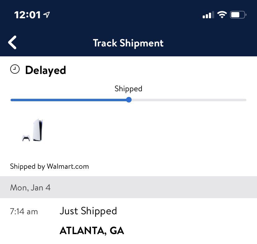 swiftless_val's tweet photo. anyone else experiencing this #ps5 #ps5walmart #ps5delay https://t.co/0wnZU9TLEh