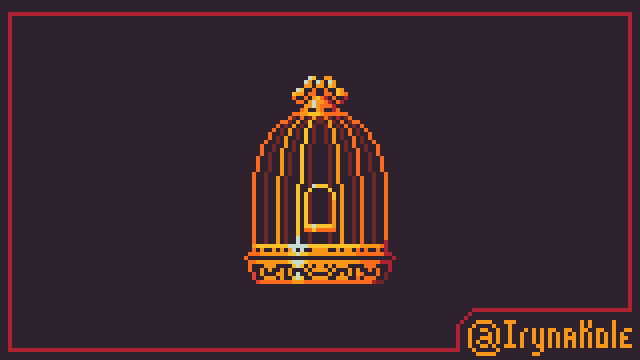 IrynaKole's tweet photo. #birdcage for todays #pixel_dailies
Drawn in #asperite

@Pixel_Dailies #pixelart #pixel #pixelartist #bird #cage https://t.co/Nk9HacExR8