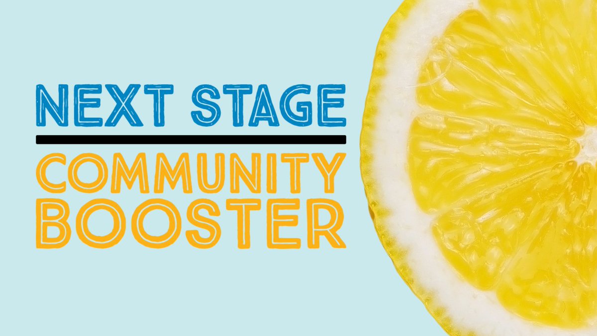 Announcing the Next Stage Community Booster! This four-day event will be a boost of energy, ideas, creativity, and friendship for those enduring an isolated pandemic winter. 

View digital brochure: bit.ly/38qSKYx
Some tickets + passes on sale now!
Jan 21-24, 2021.
