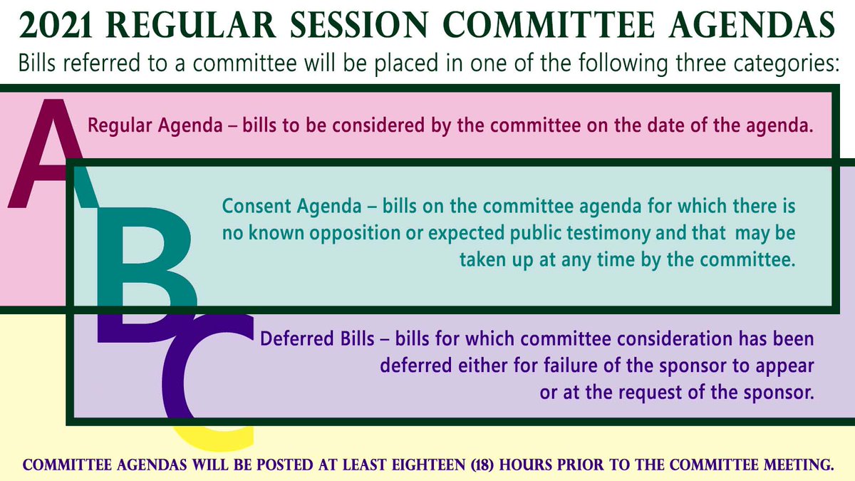 ArkansasHouse's tweet photo. In an effort to prevent crowds in committee rooms, the rules call for revised committee agendas. These are designed to let the public know what bills will be heard on a given day. Committee agendas will be divided into three categories. https://t.co/W6tClzoUiq