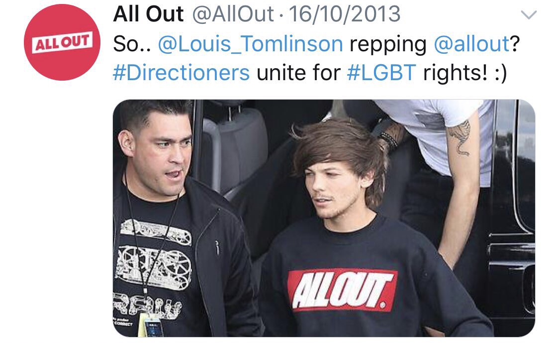- THIS is Louis Tomlinson with LGBTQ+ community