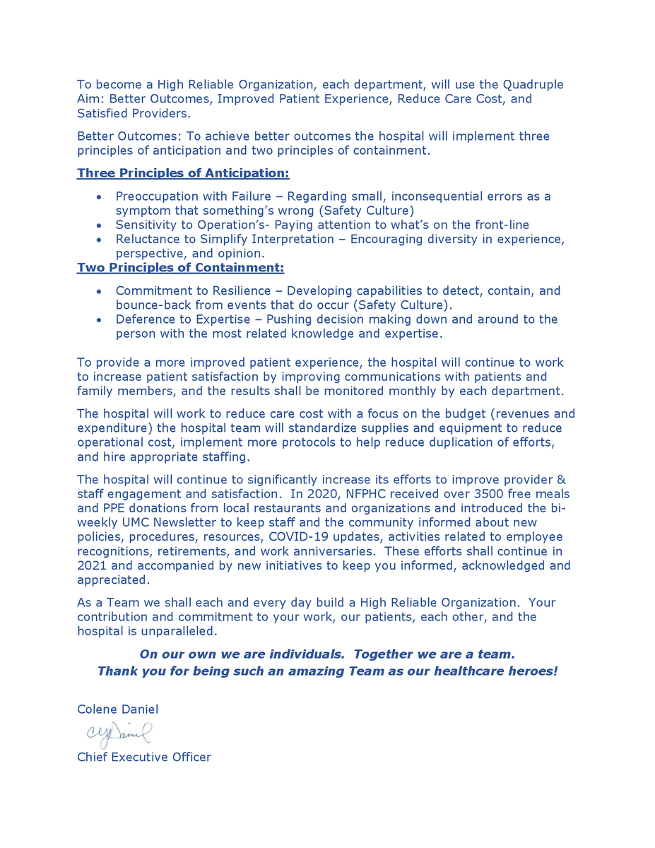 Be sure to keep up with us, by reading our biweekly newsletter at unitedmedicaldc.com