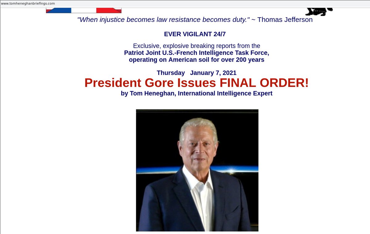 BrianGPowell's tweet photo. @FranceRsistanc1 @YourBButterfly @NotBarron1946 @POTUS45 "#JFKJr is @AlGore's VP RIGHT NOW--inaugurated due to #28thAmmendment{A secret ammendment}"--@Tom_Heneghan
"#JFKJr was warned by #FrenchIntel, they all bailed out of the plane with parachutes, only #JFKJr escaped to #France"-TH https://t.co/JtpcoLscoG
