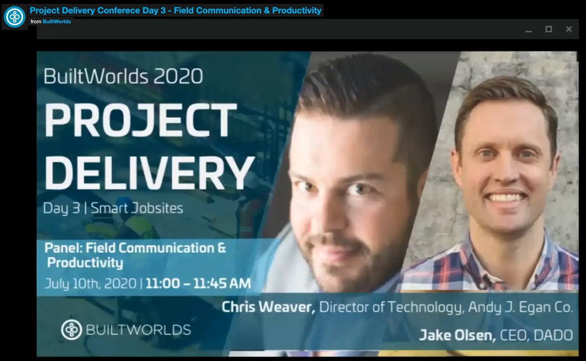 Thanks BuiltWorlds Members <a href="/MrJakeOlsen/">Jake Olsen</a> , <a href="/project_DADO/">DADO</a>  and Chris Weaver, <a href="/andyeganco/">Andy J. Egan Co.</a> for helping us understand how Natural Language Process-enabled Search is spawning next generation technology specifically created for the field. builtworlds.com/videos/2020-pr…