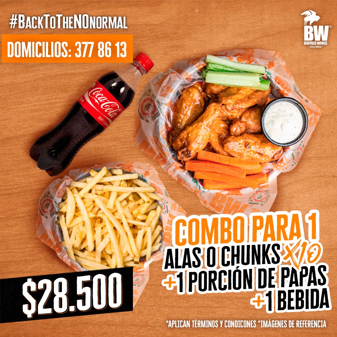 BuffaloWingscol's tweet photo. Si lo que tienen es ganas de alitas🍗 ¡Frescos! que nosotros las llevamos 😏🔥 #BackToTheNoNormal
#QuédateEnCasa https://t.co/K7GbMqKzI4