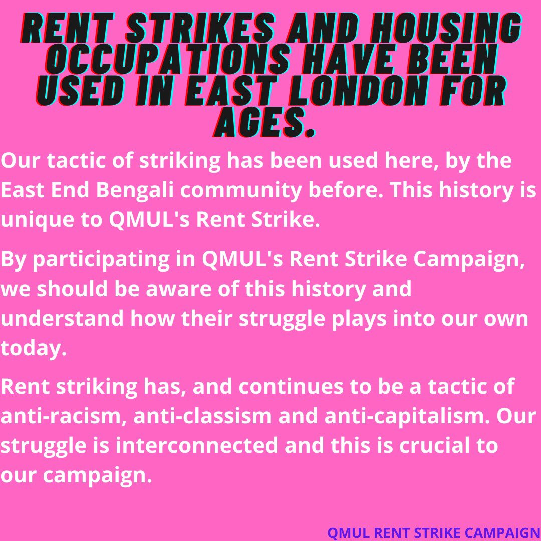 @QMUL makes such a big deal of being in East London and being so inclusive. What’s inclusive about sending majority poc cleaners into isolating flats? Let’s turn their white liberal rhetoric of being so diverse on their heads and expose the extortionate landlords they really are!