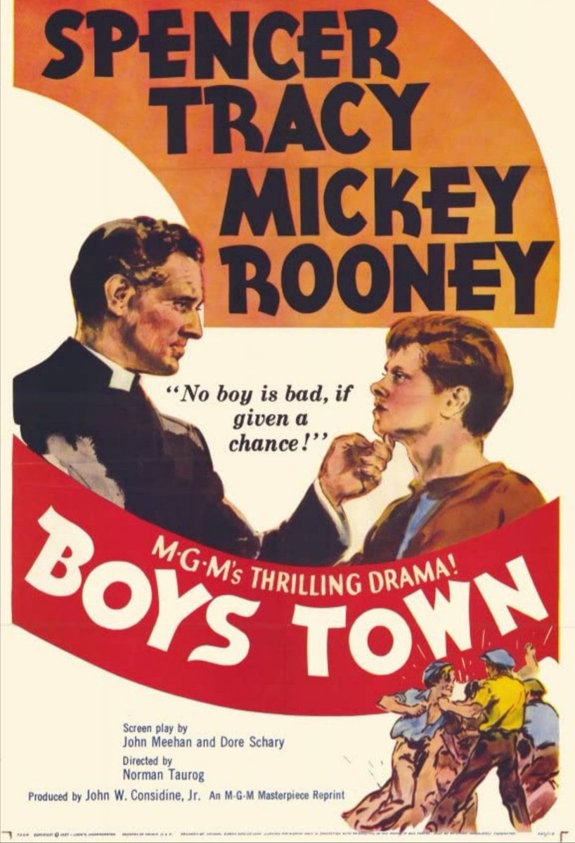 MOTW 🎬 B&W movies to see before you die. 

Boys Town - 1938

When a death row prisoner tells him he wouldn't have led a life of crime if only he had had one friend as a child, Father Edward Flanagan decides to start a home for young boys. #biography #SpencerTracy #MickeyRooney