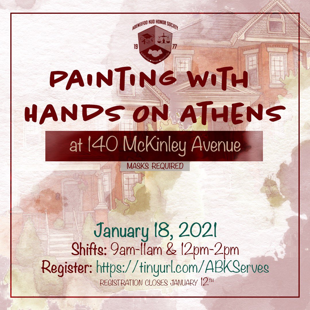 ABKHonorSociety's tweet photo. Service is one of the pillars of our organization and for that reason we want you all to go ahead and sign up for the MLK Day of Service we have chosen to be a part of. There are limited spaces, please sign up before the 12th!

#ABKServes #MLKDayofService https://t.co/D5U3T49gd8