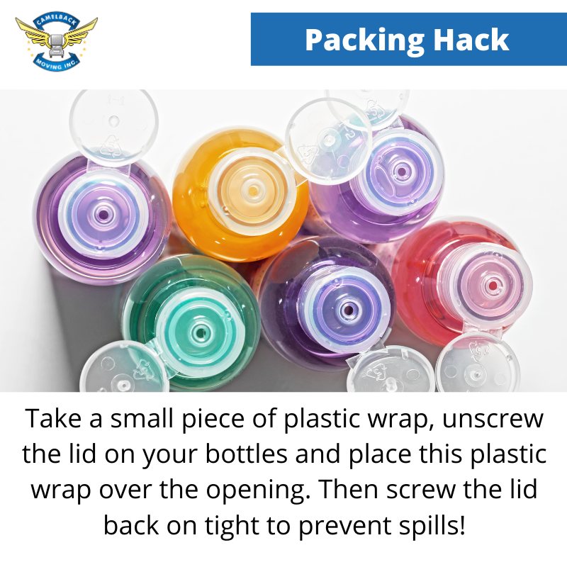 CamelbackMoving's tweet image. When you are moving, chances are some of the items that you are going to pack with you in your personal vehicle will be your personal toiletry items like shampoo, lotions, etc. #CamelbackMoving #PackingHack