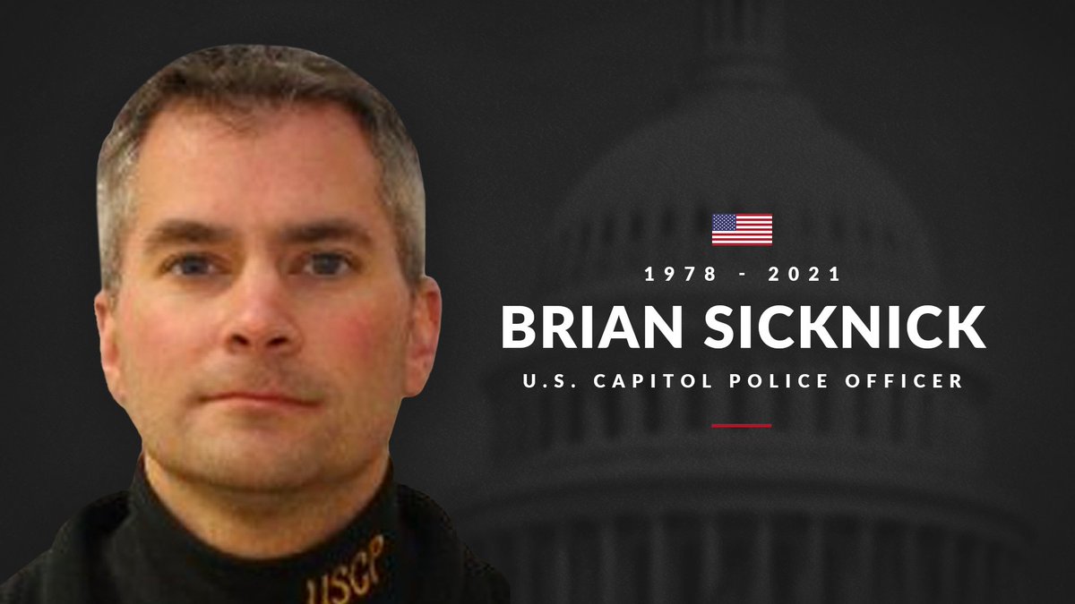 House Republicans on Twitter: "We are mourning the death of United States Capitol Police Officer Brian Sicknick who died defending our Capitol from the violent mob. Join us in praying for Officer