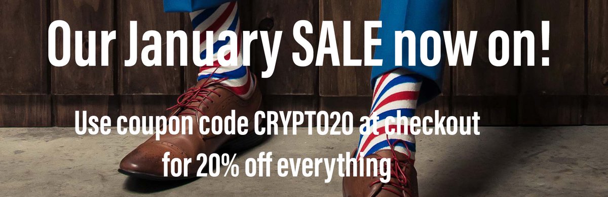 Our January SALE now on. Use code CRYPTO20 at checkout for 20% off everything.