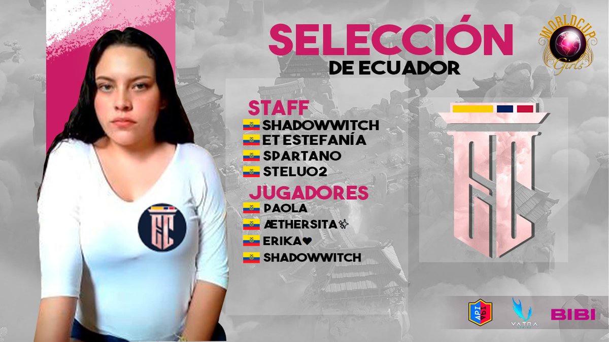 #WCG | Roster 🇪🇨

Presentamos oficialmente el roster de la <a href="/EcuFemCR/">Selección Ecuador Femenil CR</a> que estará representando en el 1er Mundial de Selecciones Femeninos de <a href="/ClashRoyaleES/">Clash Royale ES</a> 🏆

#CopaFemenino #Ecuador