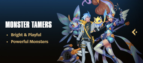 Monster Tamers: the initial idea is nice BUT we have Star Guardians who have bright colors with powerful familiar friends always with them we have TFT cosplay skins who would also fill the purpose of colorful with cute petsits cute but not worth taking the slot 