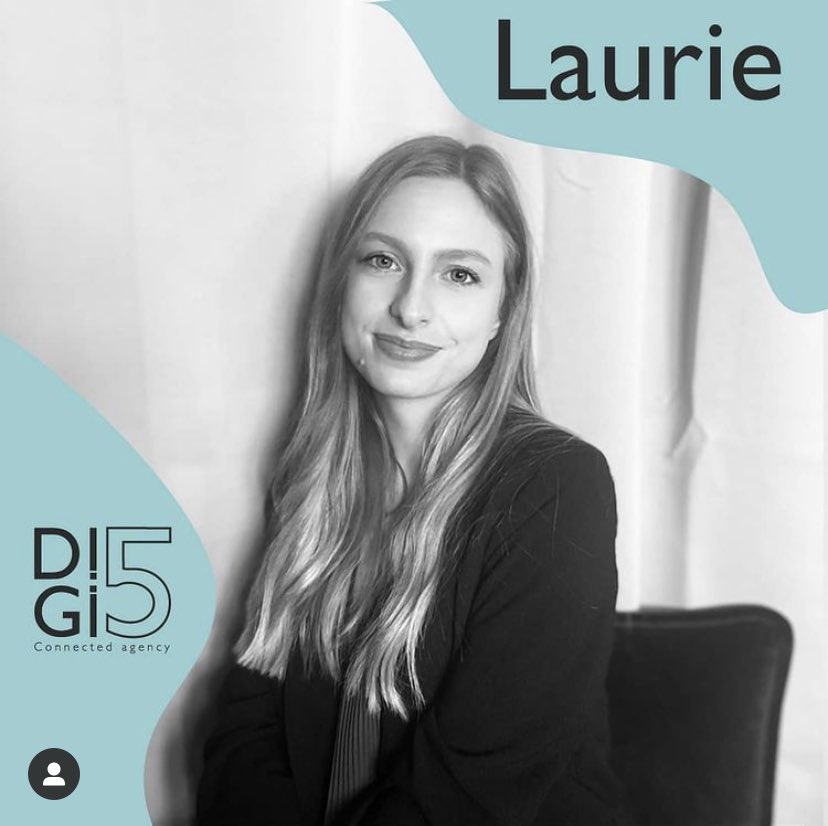 5Digi's tweet photo. On continue avec notre chargée de projet digital, Laurie 📱
Pour en savoir plus ça se passe sur notre compte Instagram  👉🏻 https://t.co/C9SDJr0e4F

#DigitalBattle #EFAP #ICART #Bordeaux #MBADMB https://t.co/IoX25v3dwc