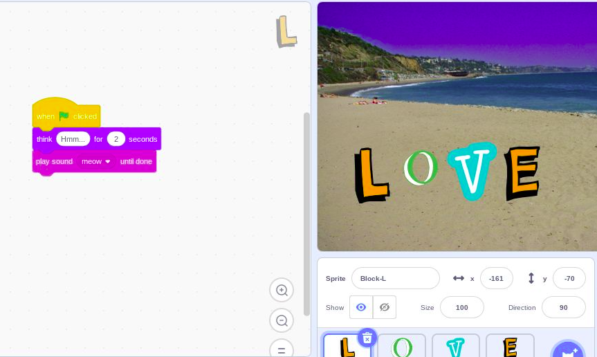 LarraMedia's tweet photo. New Year, New @scratch projects to show off with their classmates! #bravobburg 3rd is learning the basics with the Animate a Name tutorial this week! https://t.co/8hVN0Zj04j