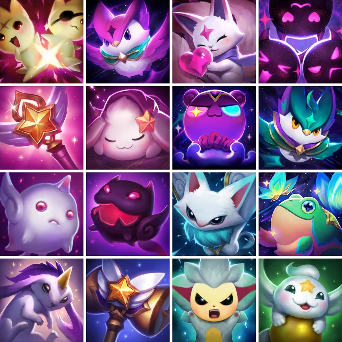 Monster Tamers: the initial idea is nice BUT we have Star Guardians who have bright colors with powerful familiar friends always with them we have TFT cosplay skins who would also fill the purpose of colorful with cute petsits cute but not worth taking the slot 