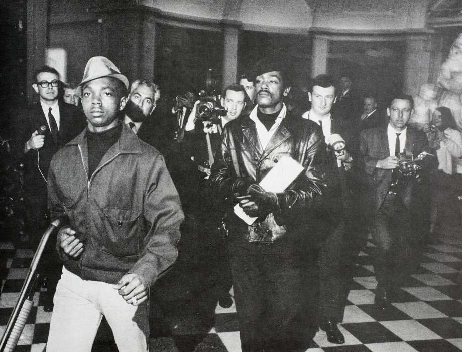 They entered the California State Capitol building but were turned away from entering the Assembly Chamber by law officials. So, Bobby Seale read the Party’s mandate on the front steps. BPP members also had their weapons confiscated, then returned, because they broke no laws.