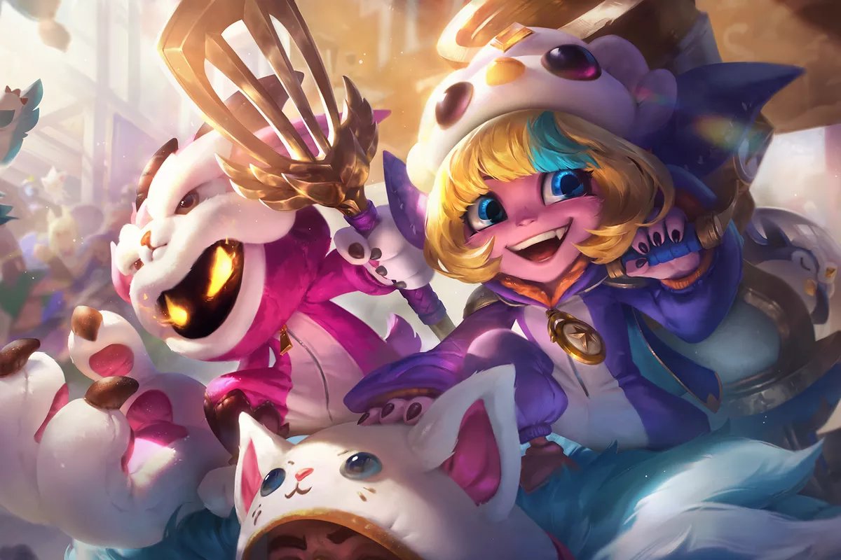 Monster Tamers: the initial idea is nice BUT we have Star Guardians who have bright colors with powerful familiar friends always with them we have TFT cosplay skins who would also fill the purpose of colorful with cute petsits cute but not worth taking the slot 