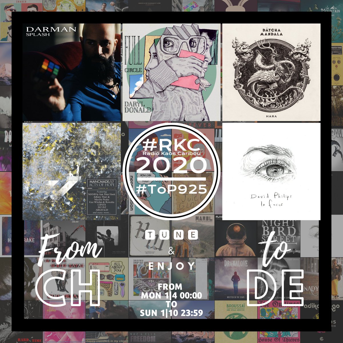 ▂▂▂▂▂▂▂▂▂▂▂▂▂▂
Coming up on #🆁🅺🅲 in
2020 #ToP925
▂▂▂▂▂▂▂▂▂▂▂▂▂▂
PART 4 | CH To DE
▂▂▂▂▂▂▂▂▂▂▂▂▂▂

<a href="/darman84/">ÐARMAN🚀</a> | <a href="/BrelstaffMusic/">Brelstaff</a> | <a href="/Datcha_Mandala/">Datcha Mandala</a> | <a href="/vineypoet/">David Viney</a> x <a href="/narcissushq/">𝗻𝗮𝗿𝗰𝗶𝘀𝘀𝘂𝘀</a> | <a href="/dphilipsmusic/">David Philips</a>

🆃🆄🅽🅴 📻 radiokc.fm