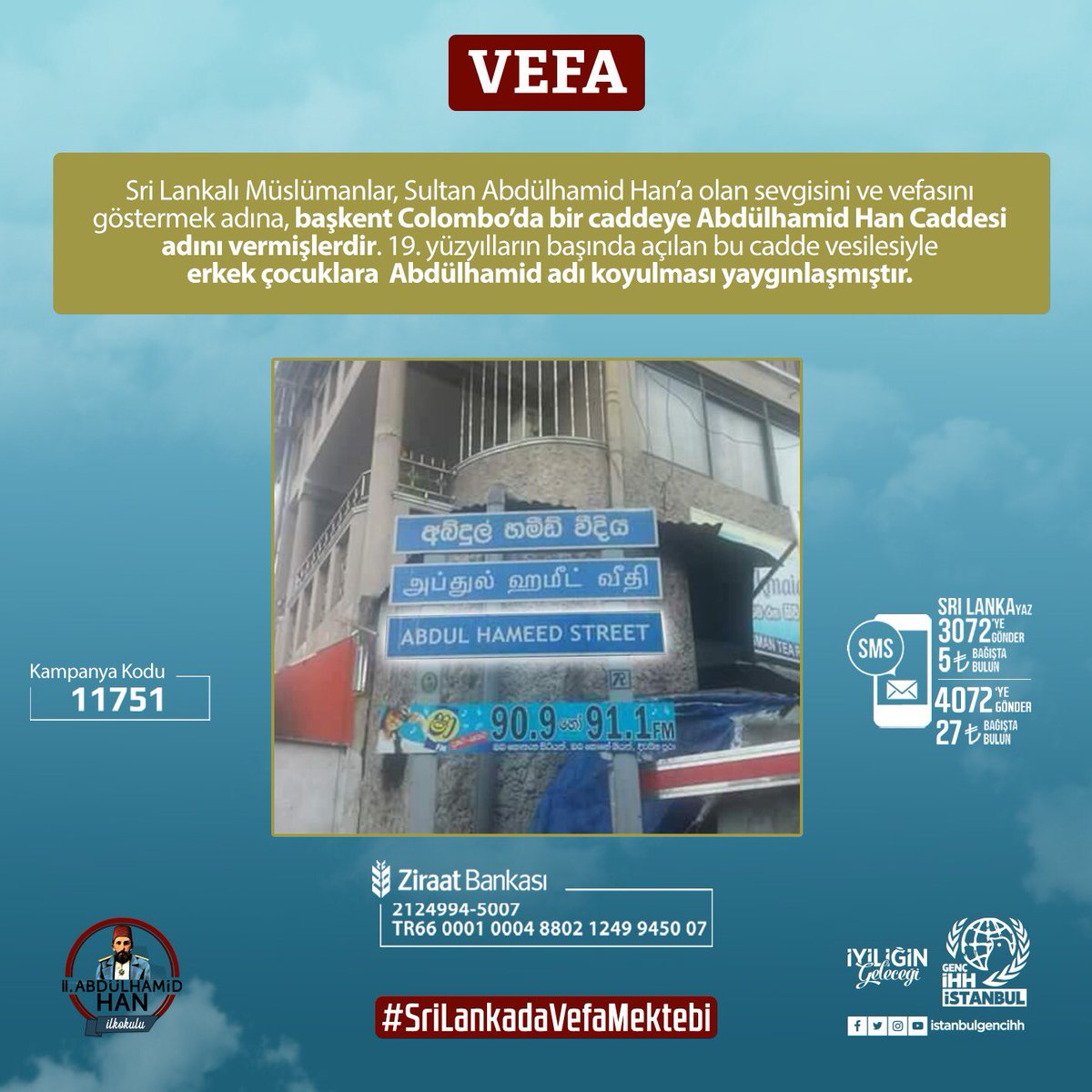 Bağışlarınızla inşa edeceğimiz okul, kendi imkanlarıyla okula gidemeyecek yüzlerce çocuk için büyük bir fırsata dönüşecek. Gelin bunu birlikte başaralım.
#SriLankadaVefaMektebi