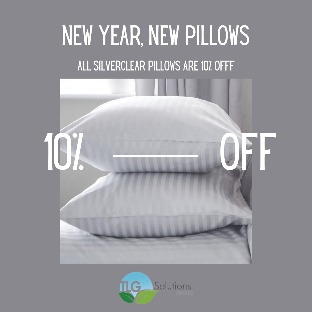 TLG_Solutions's tweet photo. It's a new year; time for new pillows

10% off for a limited time

#newyear #newpillows #freshandclean #silverclear #linens #hospitality #bedding #bedbugproof https://t.co/q0usGaO4oJ