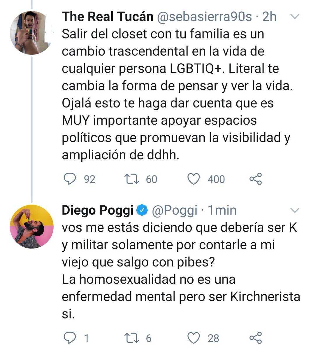 MaragaValentin's tweet photo. Bien asociado el espacio político que promueve la visibilidad y amplía derechos con el Kirchnerismo, Poggi.

Los odiadores son tan fachos y pelotudos que hacen buena publicidad. https://t.co/H1sbYjj6Nq