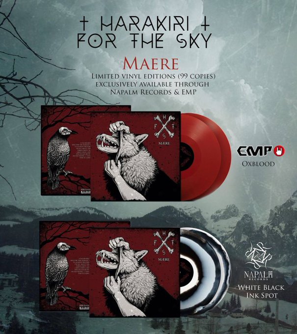 Another album design I am super happy to have worked on, including the backside, booklet and vinyl art for the band Harakiri for the Sky with their new album 'Maere' which will come out this year! ? 