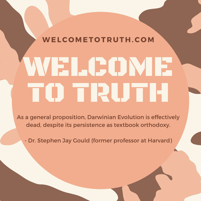 WelcomeToTruth_'s tweet photo. Here's what Atheist and former Harvard professor Stephen J Gould says about Evolution. #ScienceandGod #Evolution #ChristianApologetics #Apologetics #Jesus #Paleontology #Harvard #WelcomeToTruth https://t.co/slR0KjLqW8