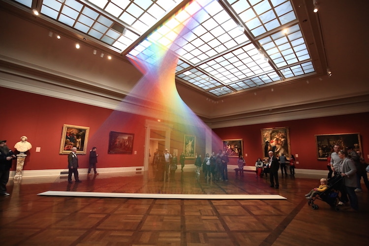 disimic's tweet photo. Gabriel Dawe created a beautiful rainbow installation for the Toledo Museum of Art. https://t.co/Ctepv73OPn