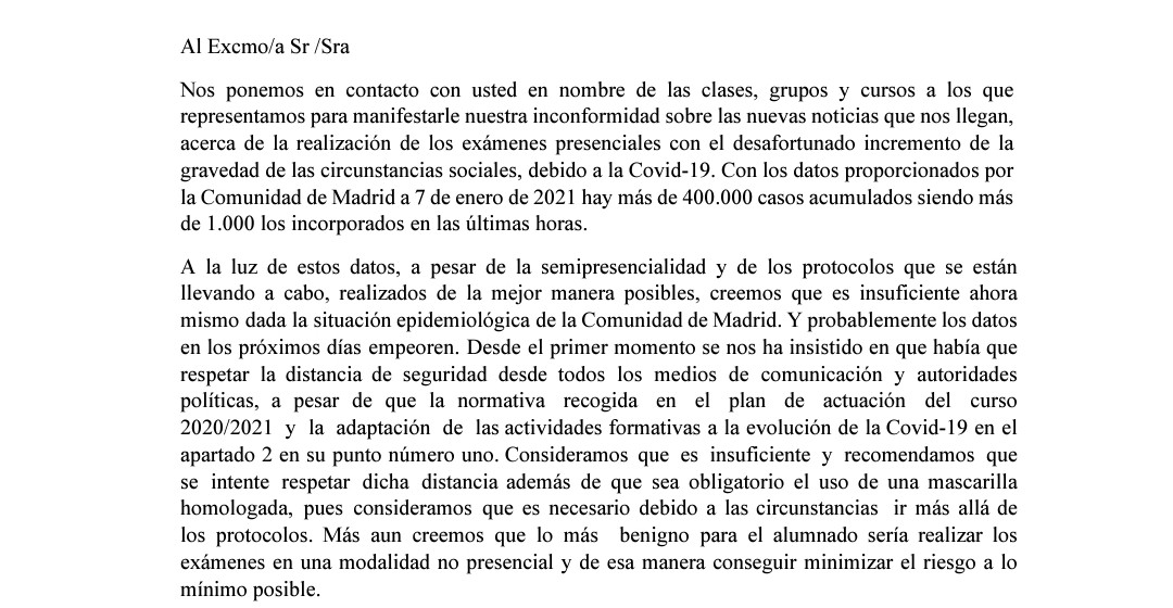 SerenAranda's tweet photo. Sabemos que no somos lxs únicxs afectadxs, pero desde la UAM hemos elevado una queja respecto a la situación actual de la presencialidad de los exámenes. Se agradece el apoyo y la difusión. #ExamenesOnlineEspana https://t.co/dE9F4VRlJ5